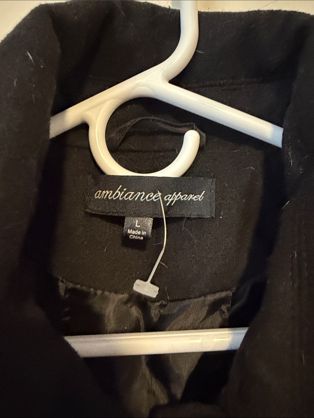 Women's Black Wool Toggle Jacket - Picture 2 of 4